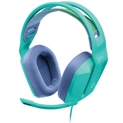 Logitech G335 Wired Gaming Headset, with Microphone, 3.5mm Audio Jack, Comfortable Memory Foam Earpads, Lightweight, Compatible with PC, PlayStation, Xbox, Nintendo Switch - Mint