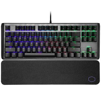 Cooler Master CK530 V2 USB Mechanical Keyboard - Tenkeyless | Red Switch | RGB Lights | Software Control | Aluminum Top Plate | Gaming Keyboard | Wrist Rest Included | ABS Double Injection Keycaps