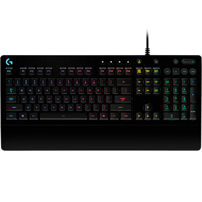 Logitech G213 Prodigy USB Gaming Keyboard, LIGHTSYNC RGB Backlit Keys, Spill-Resistant, Customizable Keys, Dedicated Multi-Media Keys - Black