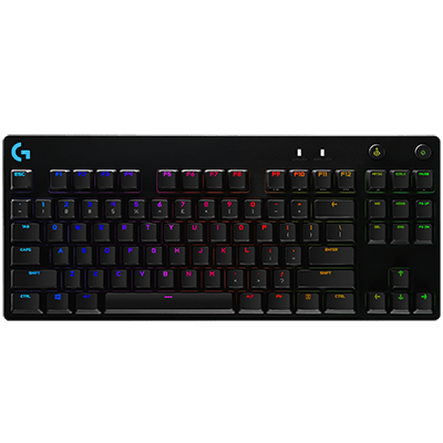 Logitech G PRO Mechanical Gaming Keyboard, Ultra Portable Tenkeyless Design, Detachable Micro USB Cable, 16.8 Million Color LIGHTSYNC RGB Backlit Keys,Black