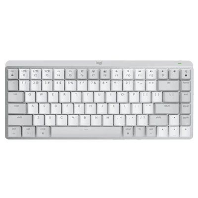 Logitech MX Mechanical Mini for Mac Wireless Illuminated Keyboard, Low-Profile Performance Switches, Tactile Quiet Keys, Backlit, Bluetooth, USB-C, Apple, iPad - Pale Grey