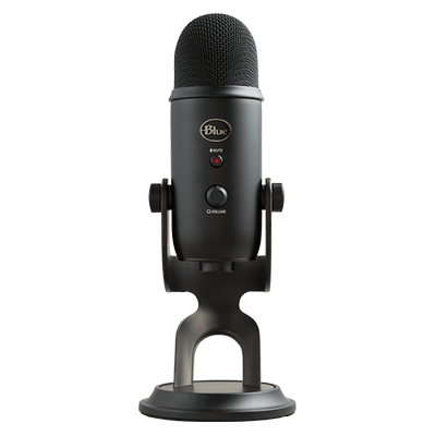 Blue Microphones Yeti USB Microphone for Recording,Streaming,Gaming,Podcasting On Pc and Mac,Condenser Mic for Laptop Or Computer with Blue Vo!Ce Effects,Adjustable Stand,Plug and Play - Blackout