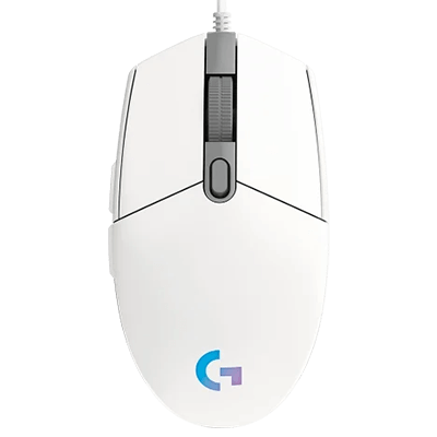 Logitech G102 Light Sync Gaming Wired Mouse with Customizable RGB Lighting, 6 Programmable Buttons, Gaming Grade Sensor, 8K DPI Tracking,16.8mn Color, Light Weight - White