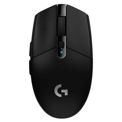 Logitech G304 Lightspeed Wireless Gaming Mouse, Hero Sensor, 12,000 DPI, Lightweight, 6 Programmable Buttons, 250h Battery Life, On-Board Memory, Compatible with PC/Mac - Black