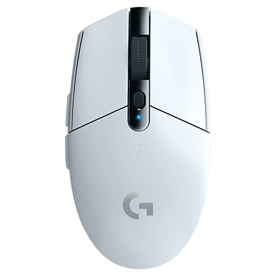 Logitech G304 Lightspeed Wireless Gaming Mouse, Hero Sensor, 12,000 DPI, Lightweight, 6 Programmable Buttons, 250h Battery Life, On-Board Memory, Compatible with PC/Mac - White