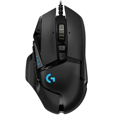 Logitech G502 Hero High Performance Wired USB Gaming Mouse, Hero 25K Sensor, 25,600 DPI, RGB, Adjustable Weights, 11 Programmable Buttons, On-Board Memory, PC/Mac - Black