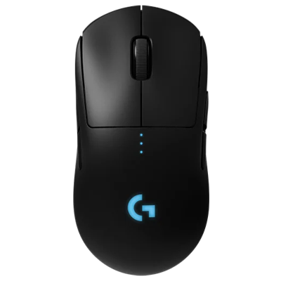 Logitech G PRO Wireless Gaming Mouse, Hero 25K Sensor, 25,600 DPI, RGB, Ultra Lightweight, 4-8 Programmable Buttons, Long Battery Life, POWERPLAY-Compatible, Built for Esports, PC/Mac - Black